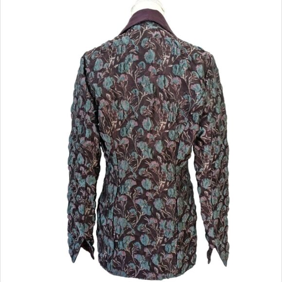 Marge Clothing Tall Fashion Elin Floral Jacket Blazer Silk Lining Sz 8 NWT $650 - Picture 6 of 14